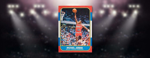 Michael Jordan Autographed Original Fleer Rookie Card Art